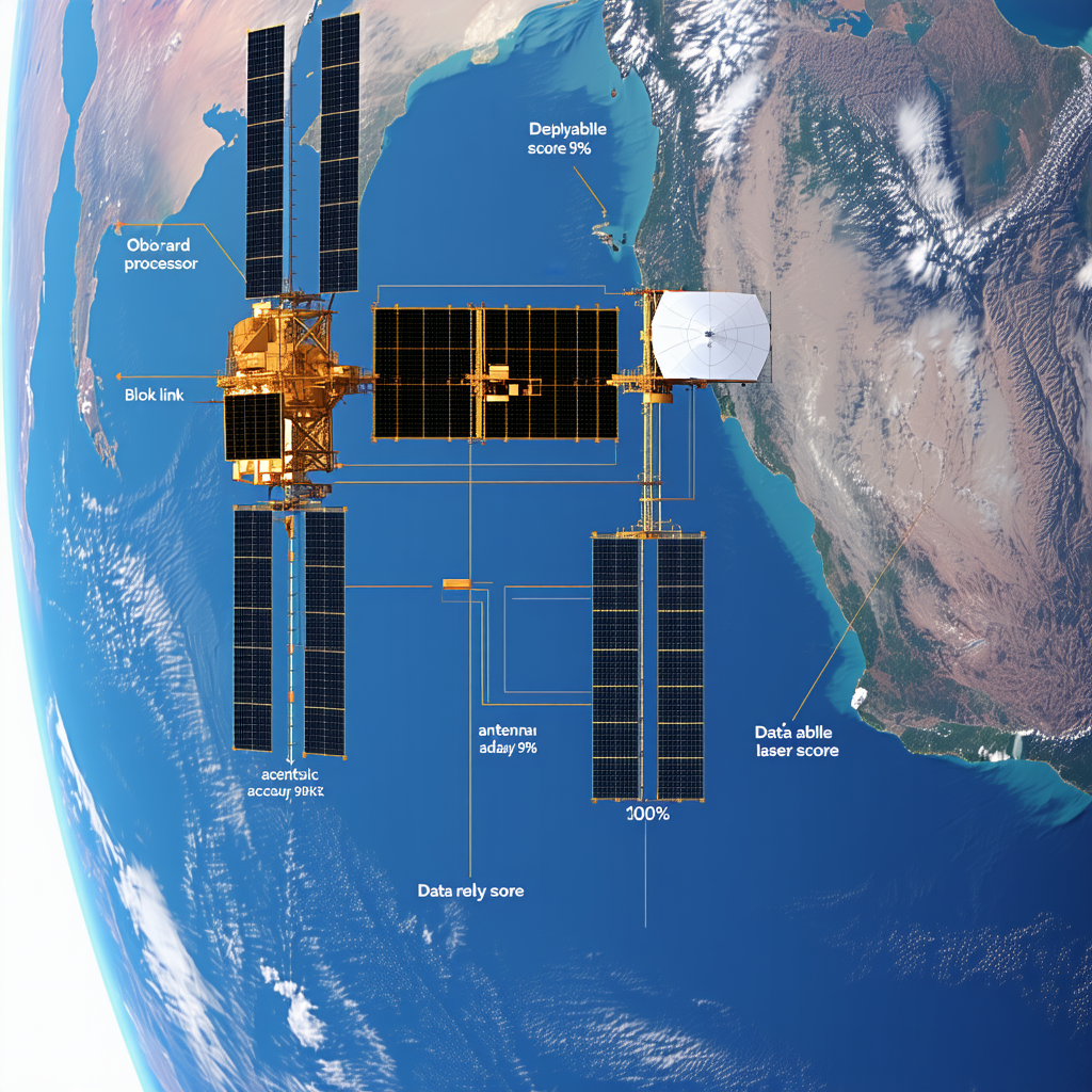 The Image Is A Close-up Of A Space Shuttle, Which Is A Large Satellite, Flying Over The Earth