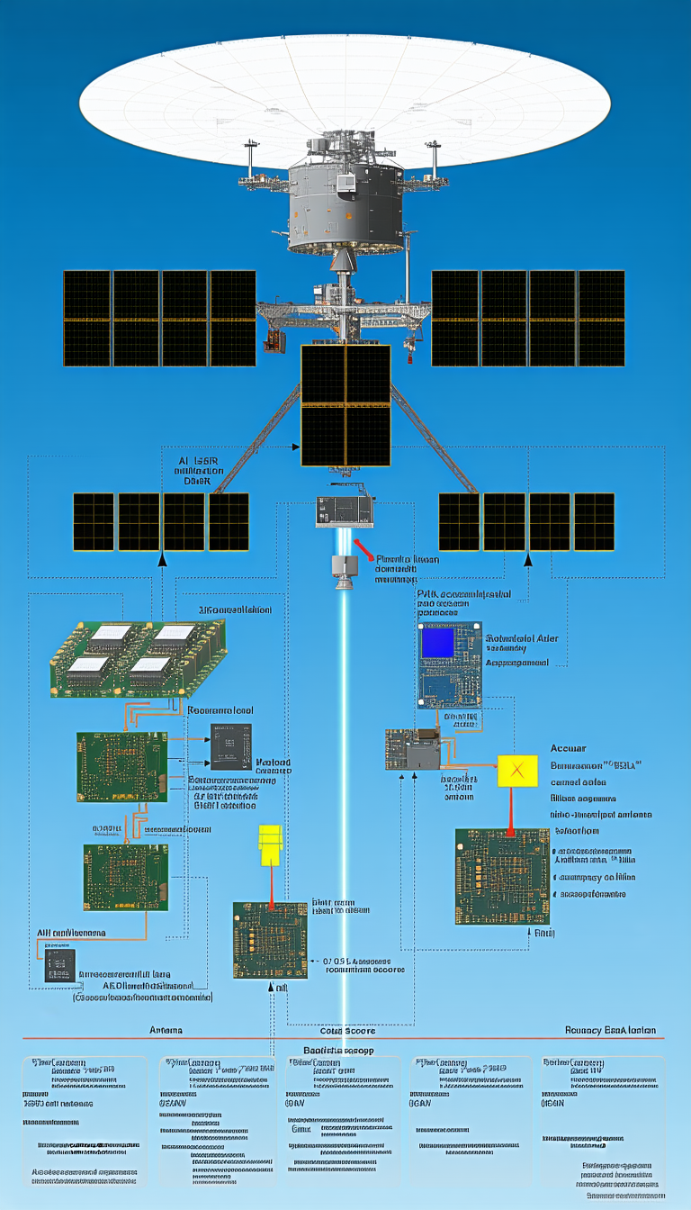 The Image Is A Diagram Of A Space Station, Showing The Various Components And Their Connections