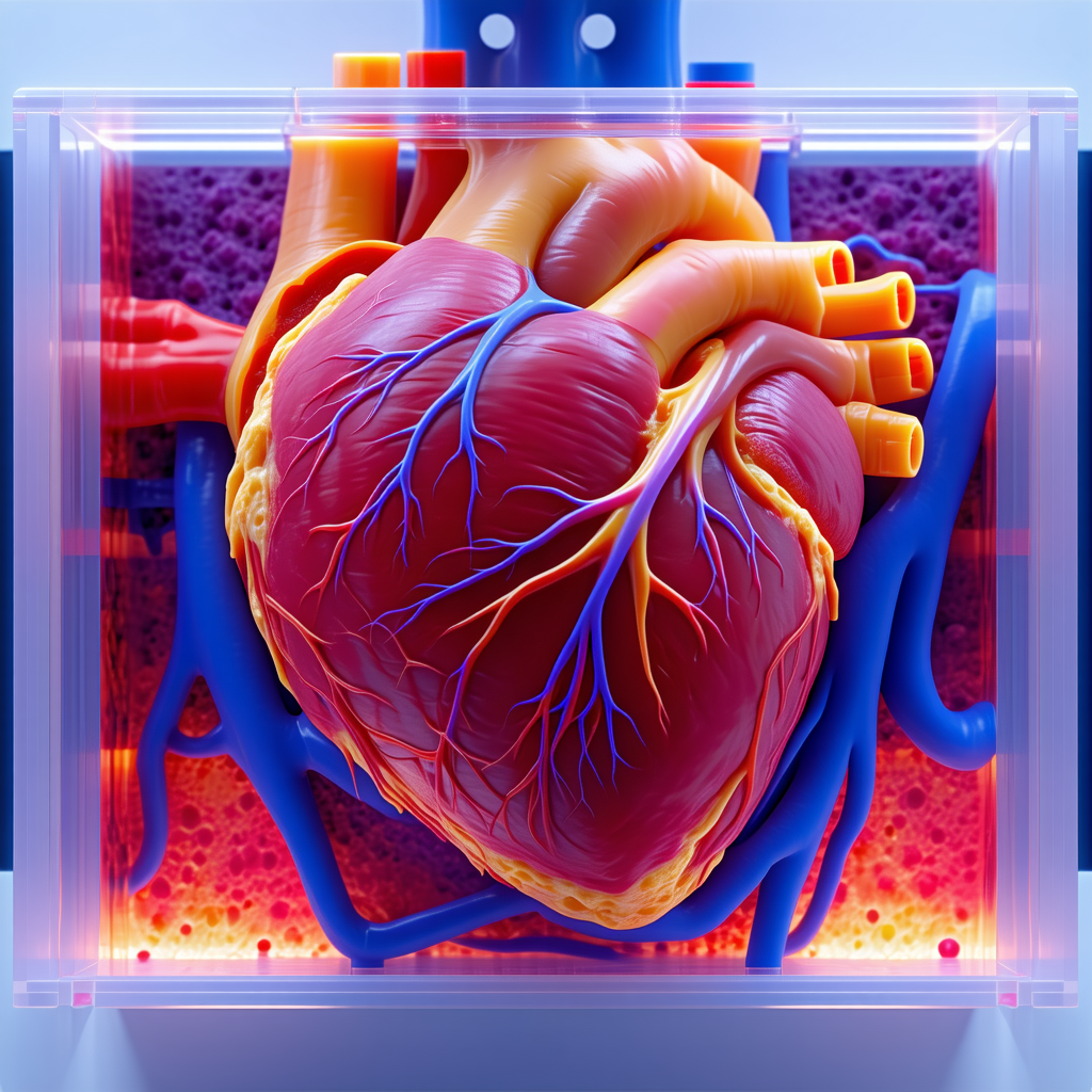 A Close-up Of A Heart, Showcasing Its Intricate Structure And Details