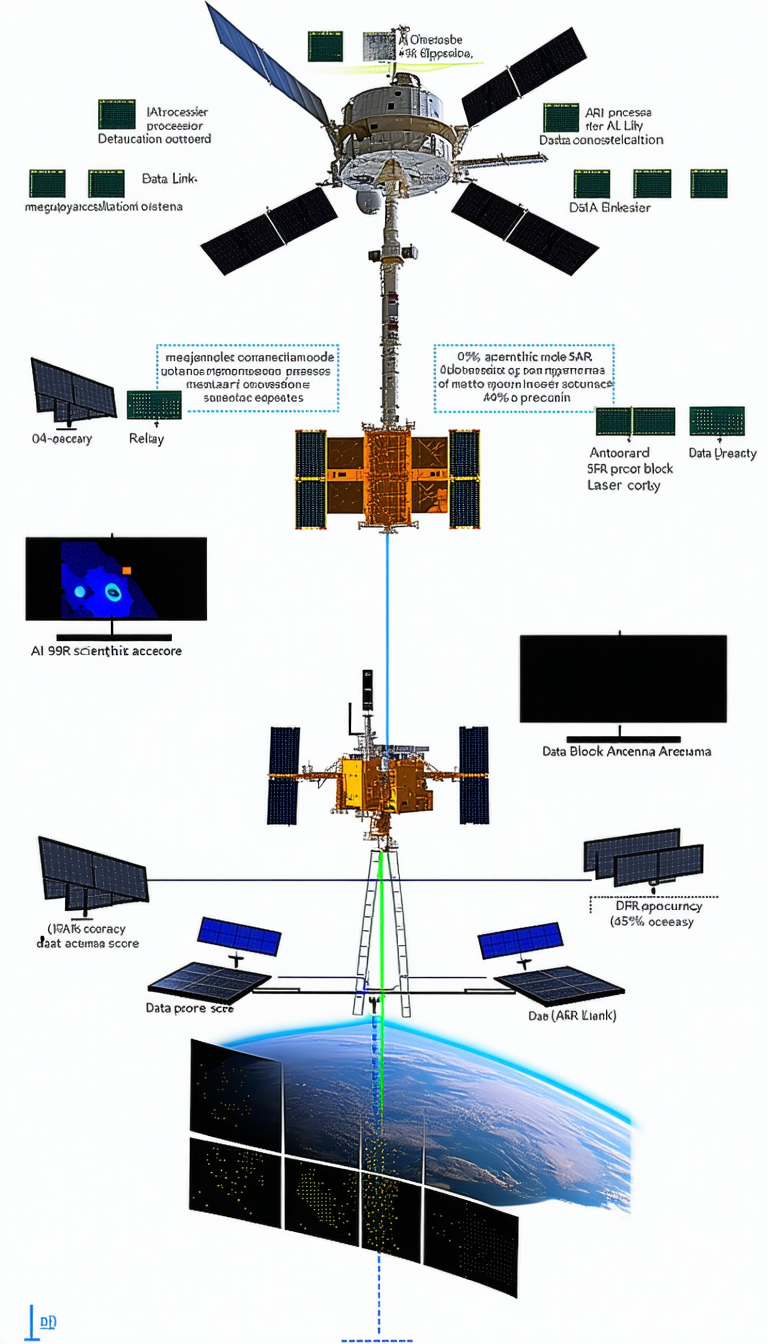 The Image Is A Diagram Showing The Different Stages Of A Satellite's Life Cycle