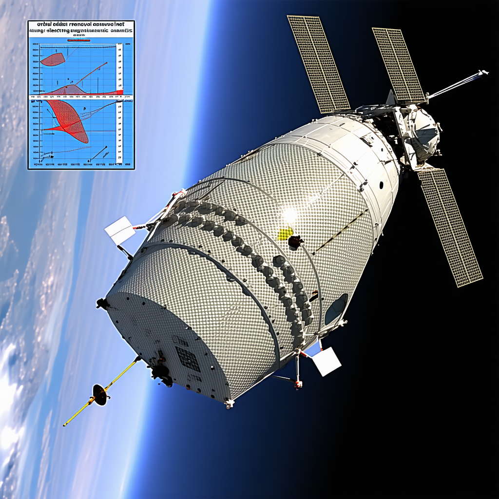 A Space Shuttle With A Large Satellite Dish On Top Of It