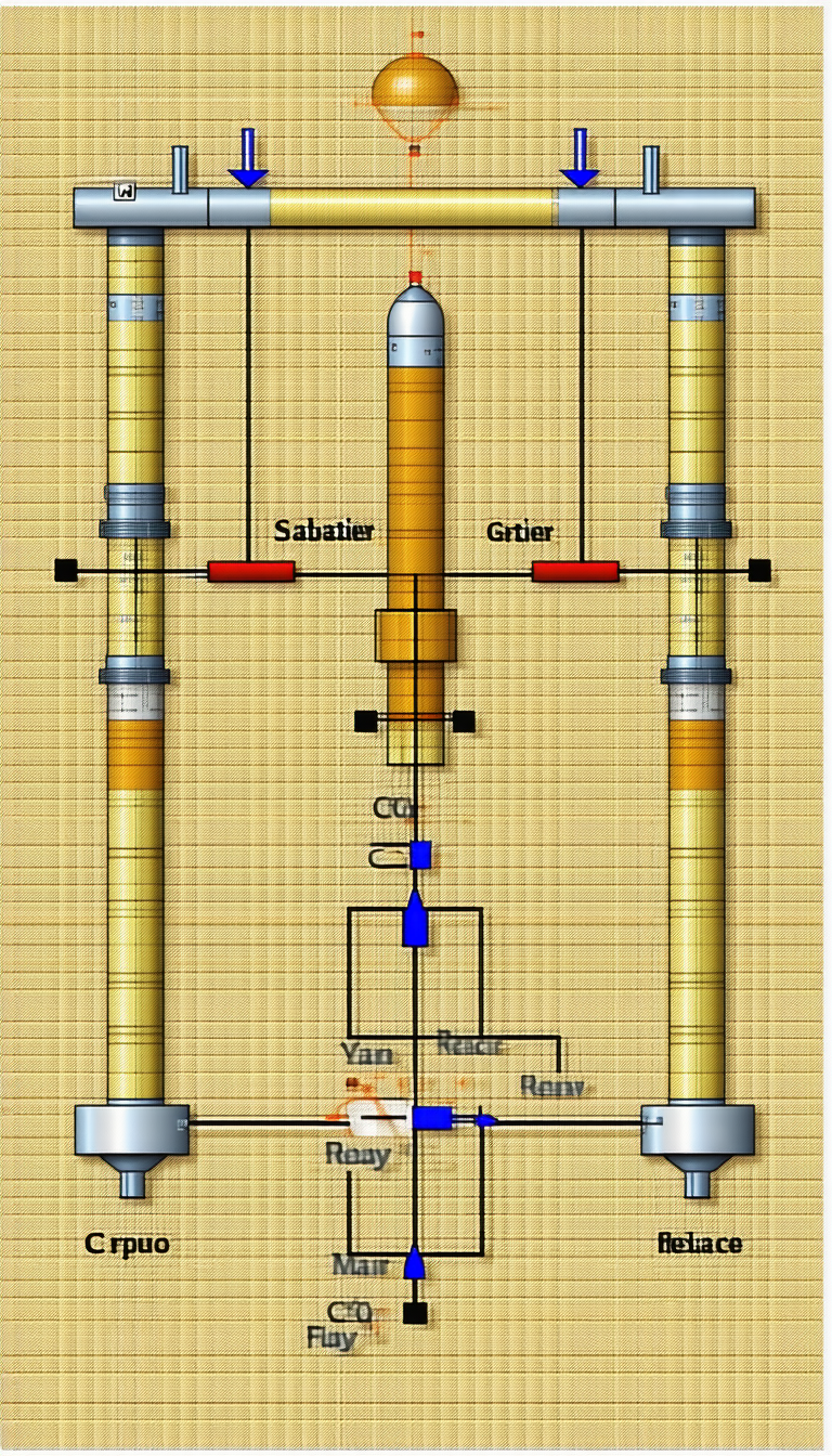 A Drawing Of A Machine Is Shown, With A Yellow Line Going Through The Center