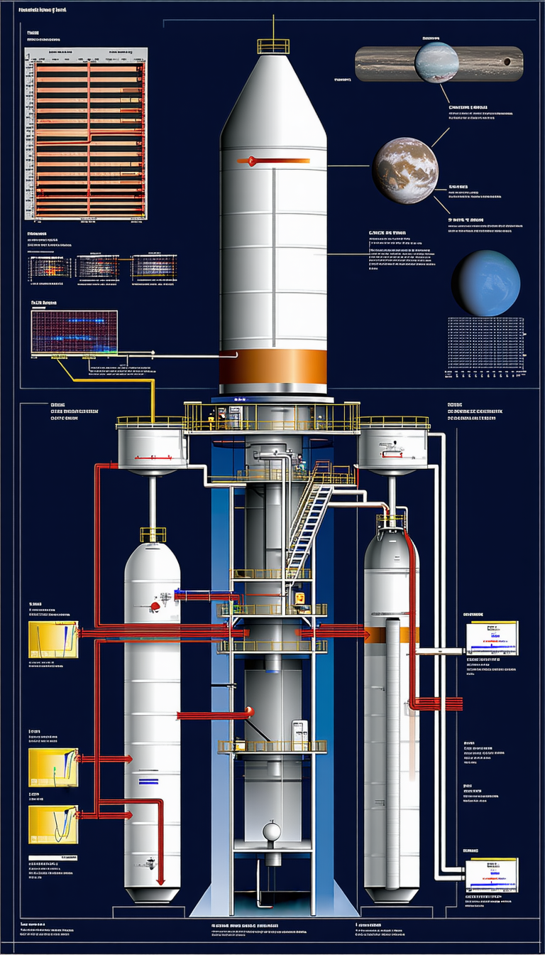 A Large, Blue And White Space Shuttle Is Shown In A Diagram, With Various Parts Labeled