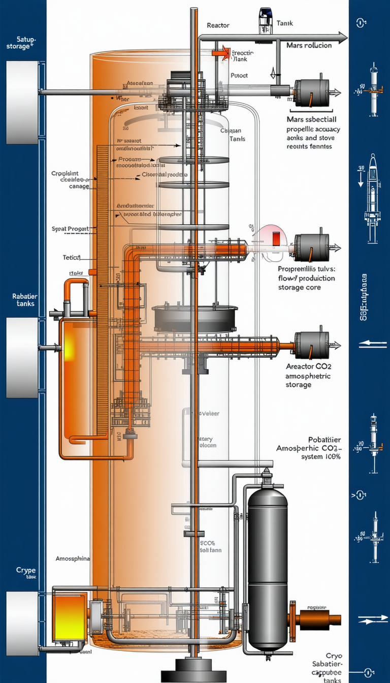 The Image Is A Diagram Of A Chemical Plant, Showing The Process Of Producing Ammonia