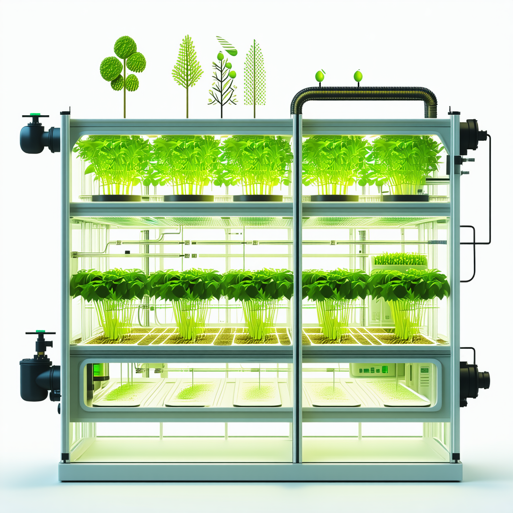 A Large, White, And Green Box Filled With Various Plants