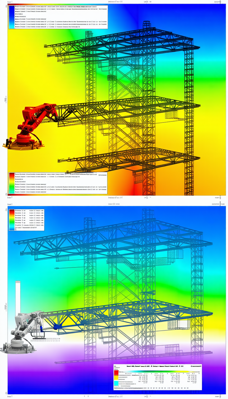 A Computer-generated Image Of A Large Crane Is Displayed On A Computer Screen