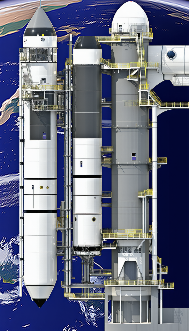 The Image Is A 3d Model Of A Space Shuttle, Showcasing Its Various Components