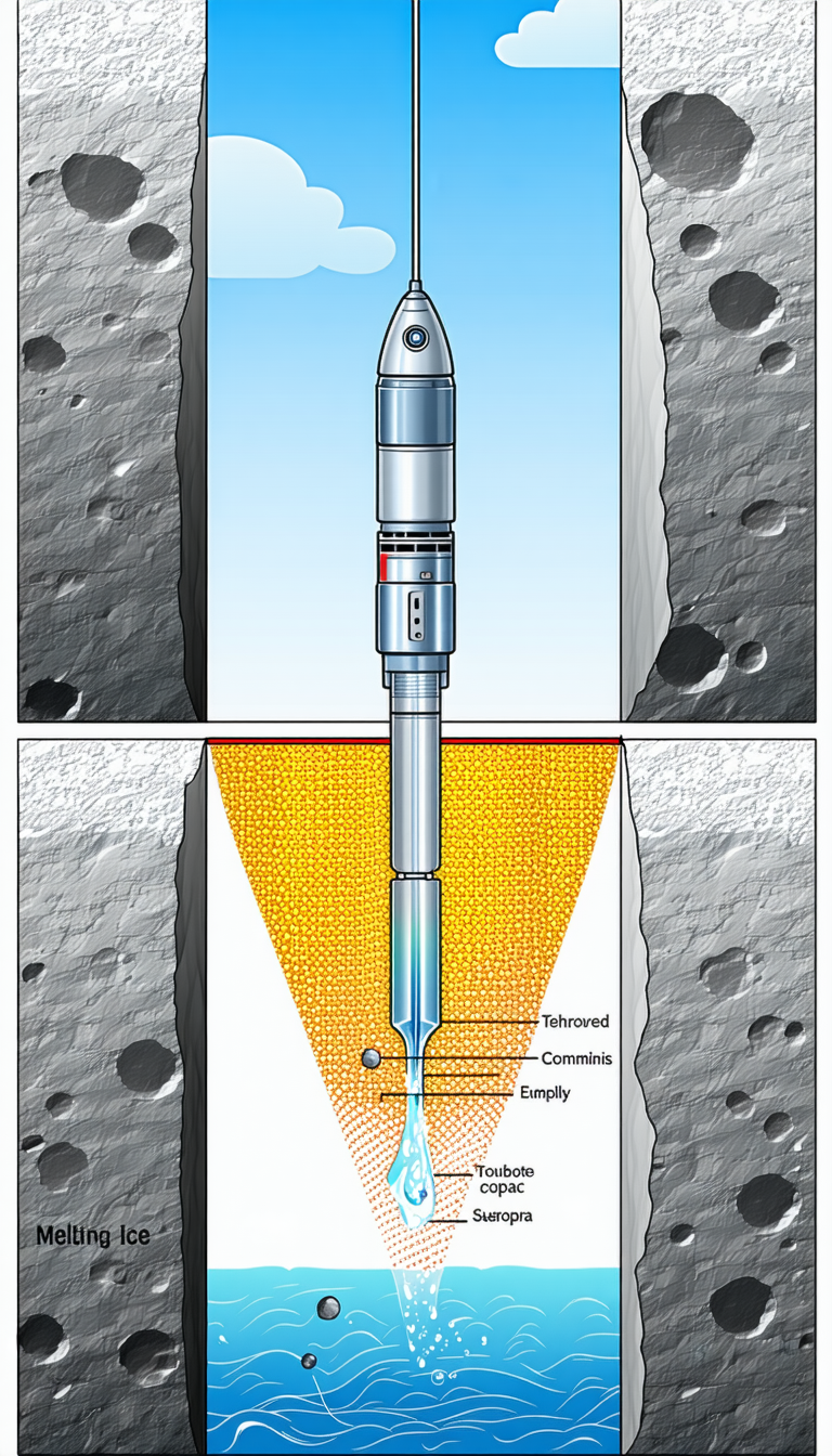 A Space Shuttle With A Long, Thin, And Blue-colored Rocket Attached To The Side Of It