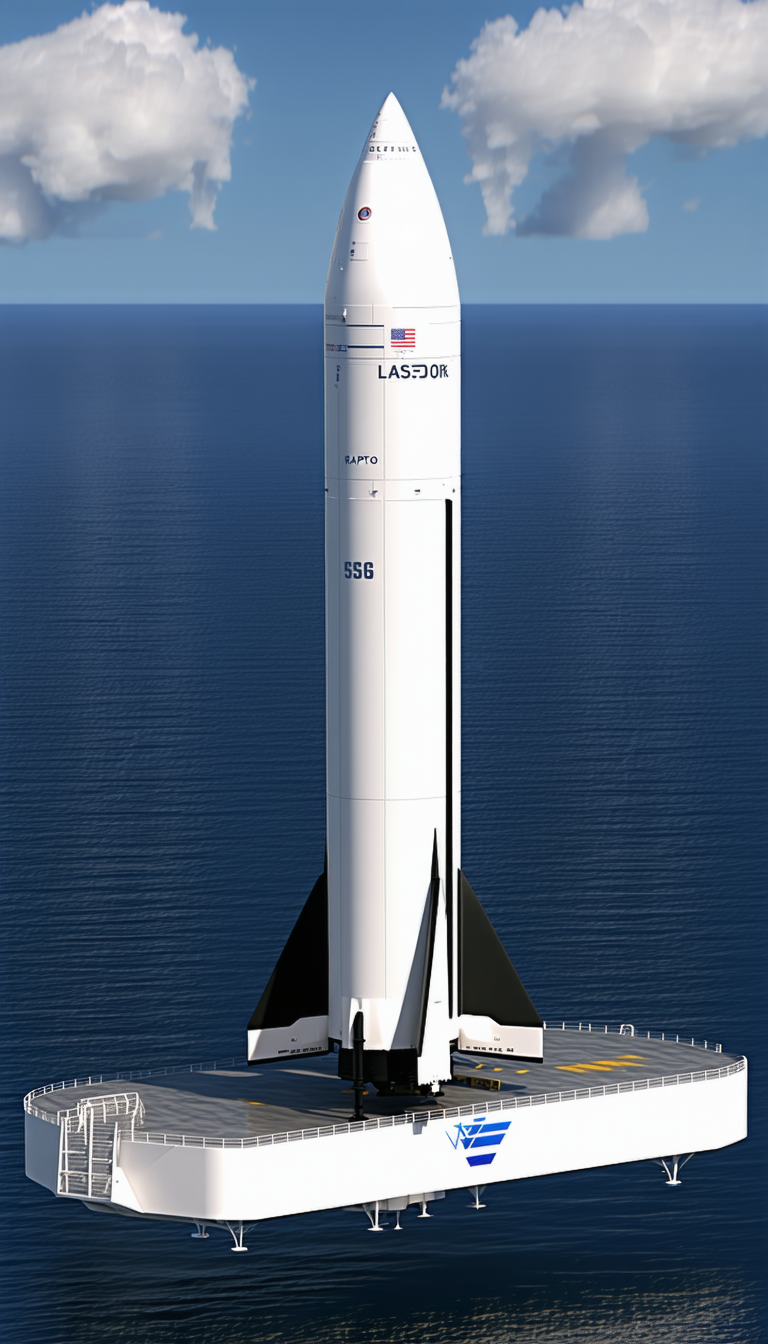 A Large White Rocket Is Docked On A Space Station
