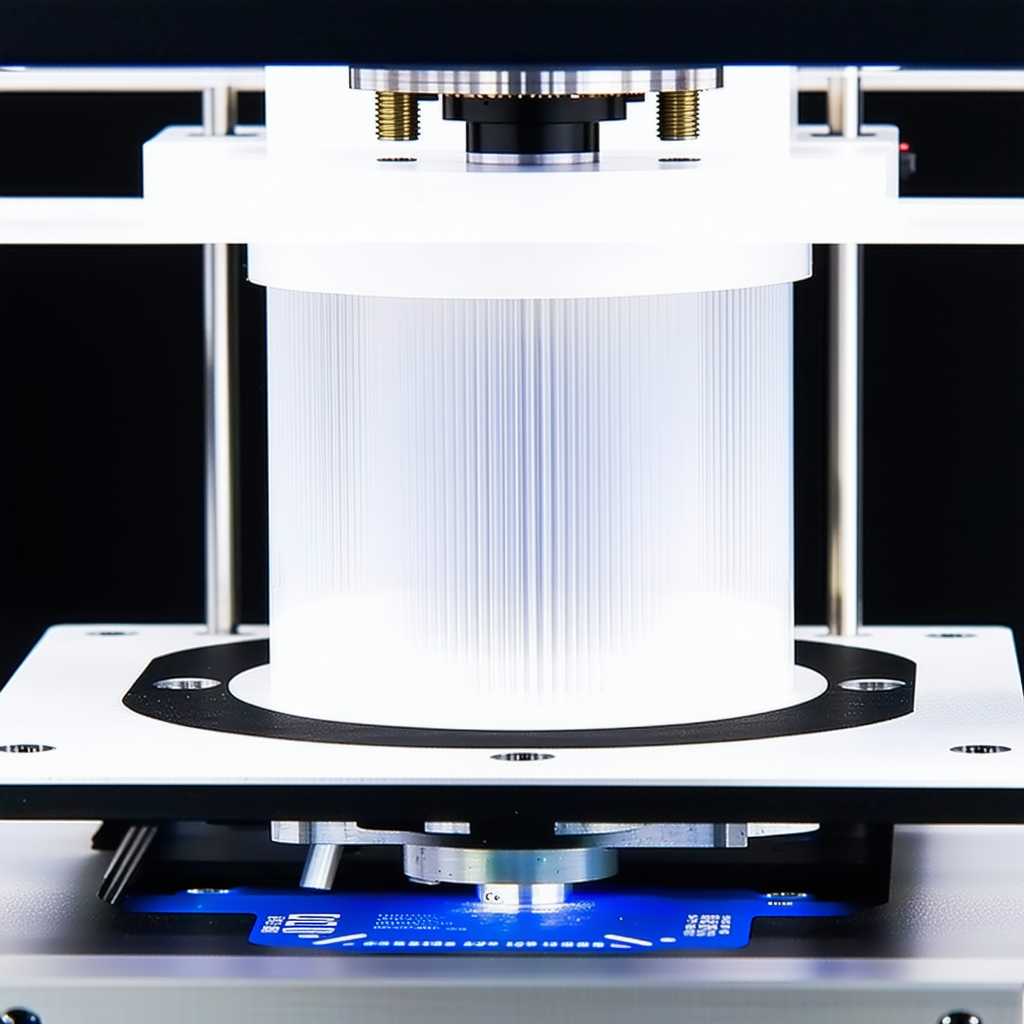A White And Black Machine With A Blue Card Inserted Into It