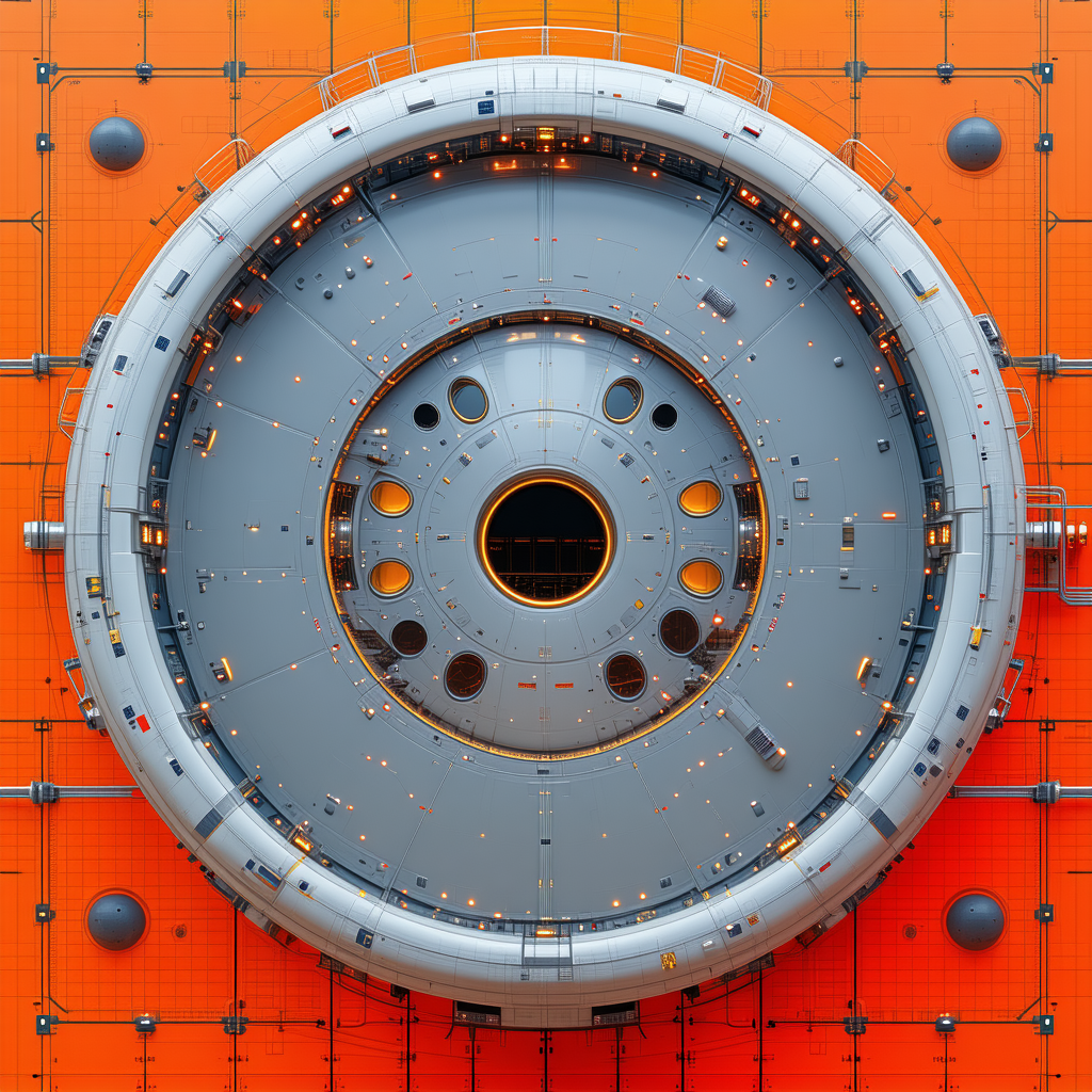 A Large, Round, And Shiny Structure With A Hole In The Center