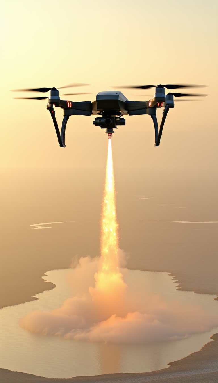A Large Jet Flying Through The Sky, Emitting A Trail Of Smoke Behind It