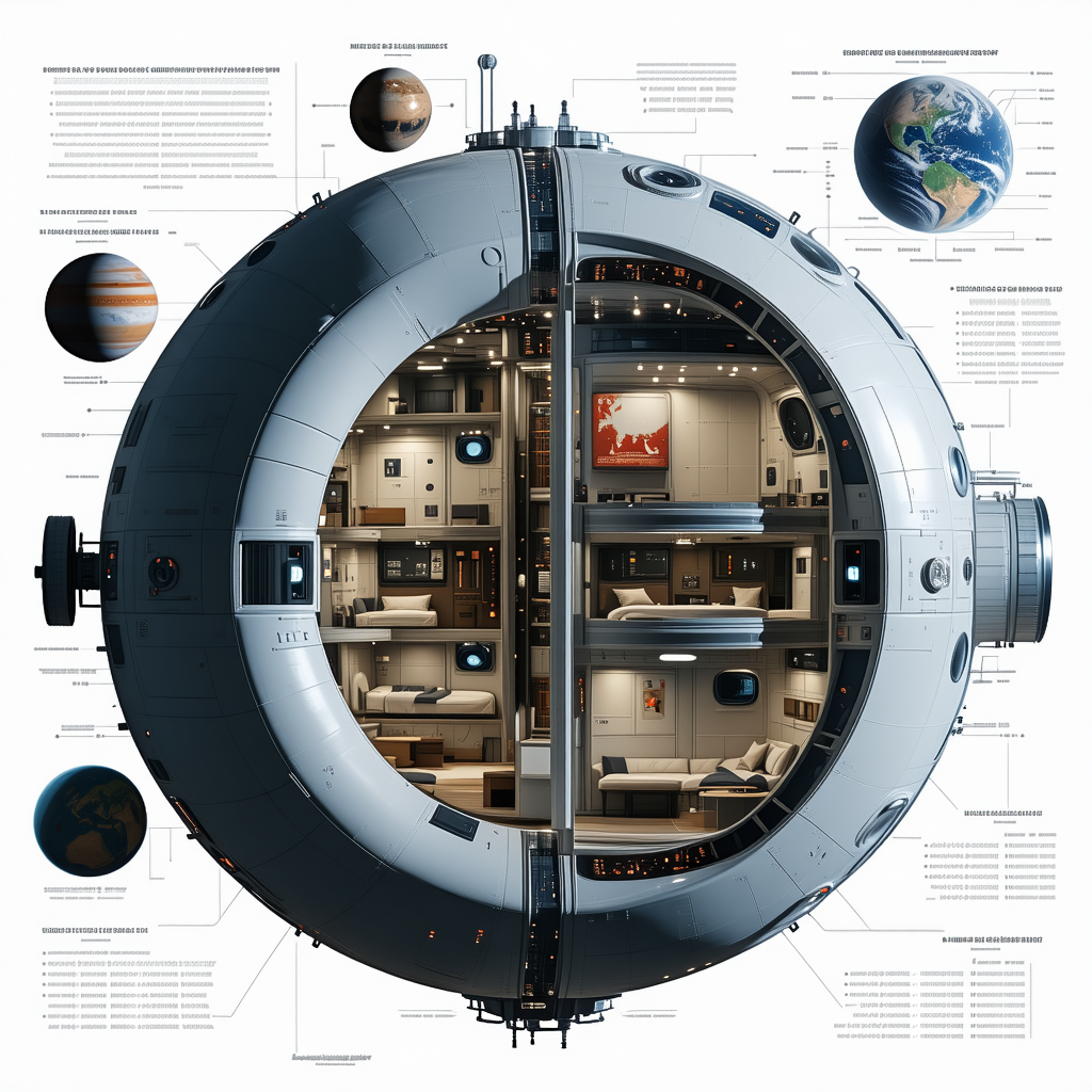 detailed illustration space station
