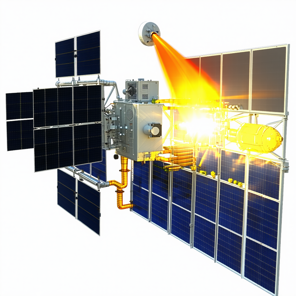 A Space Station With A Solar Panel On The Side
