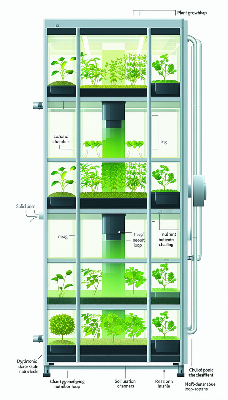A Large, Multi-tiered Aquarium Filled With Various Plants And Vegetation