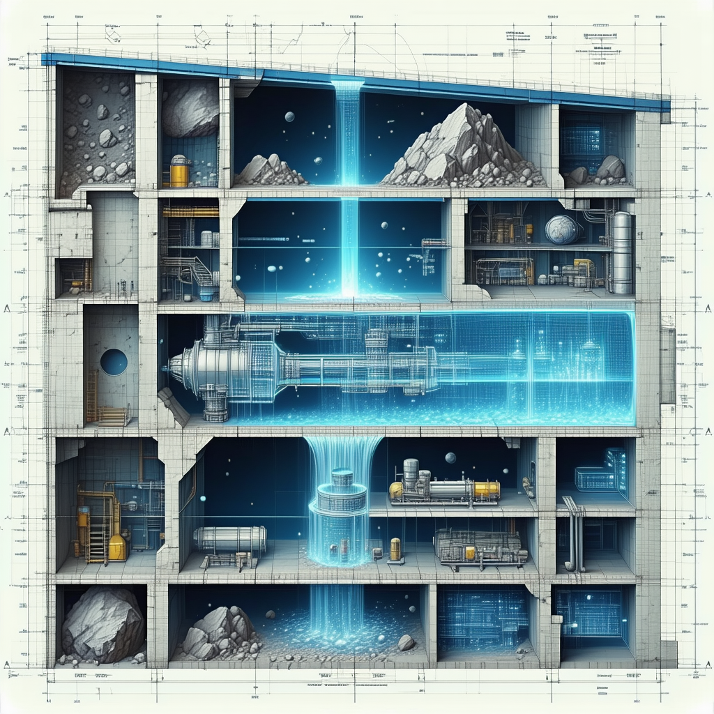 In This Image, There Is A Large, Futuristic Building With A Variety Of Rooms And Features