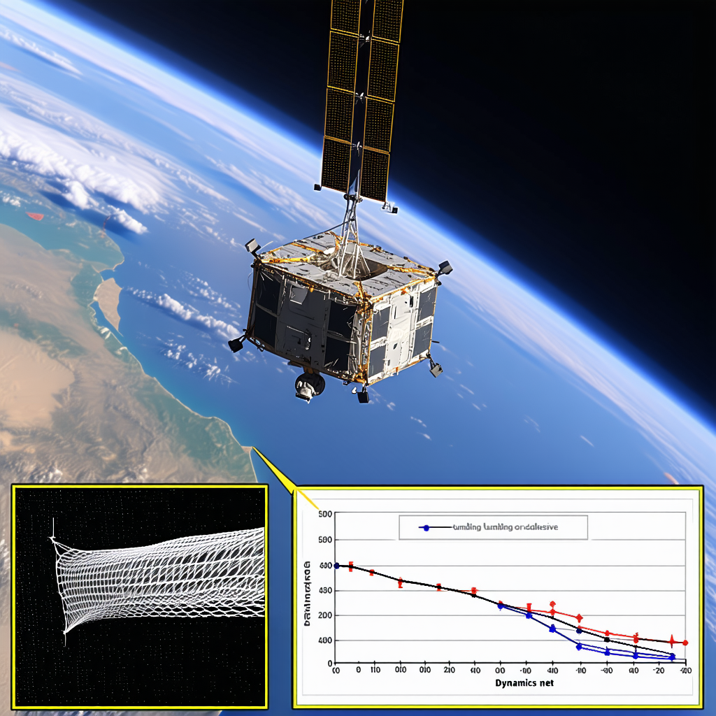 A Satellite In Space, With A Large Portion Of The Earth Visible Below It