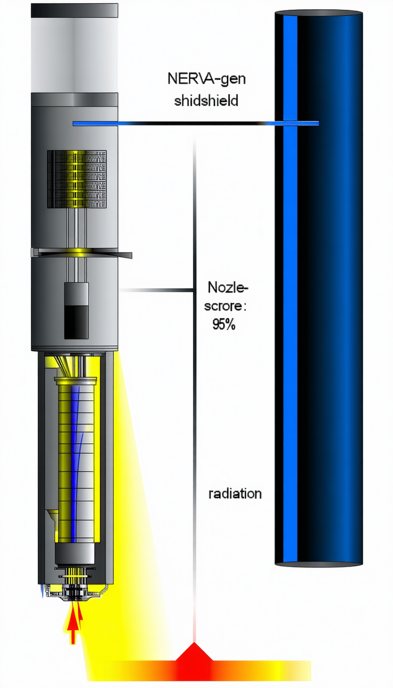 A Large, Blue, Cylindrical Structure With A Yellow Light Shining From The Top
