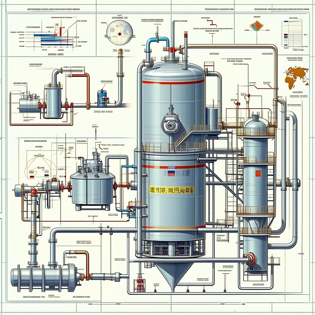 The Image Is A Detailed Drawing Of A Large Industrial Plant, Specifically A Chemical Plant