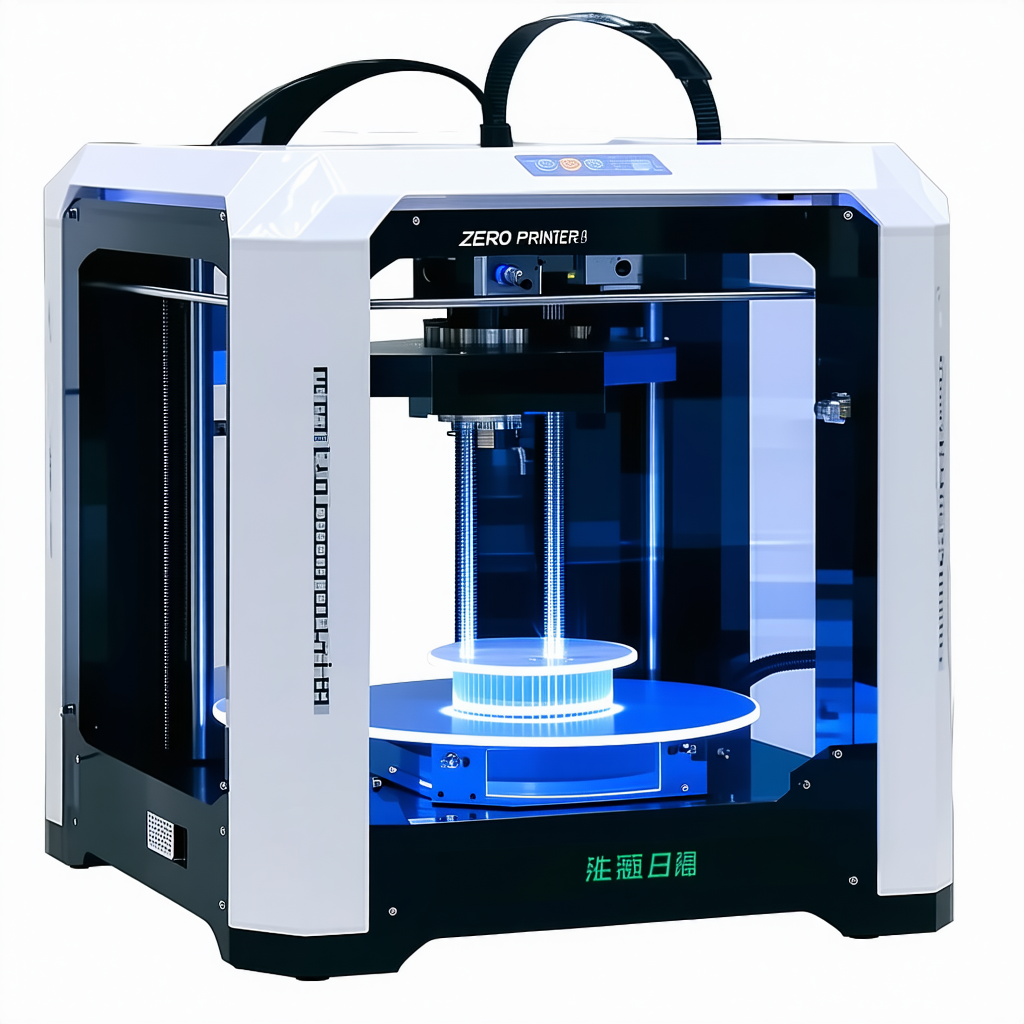 A White And Blue 3d Printer Is Shown In The Image
