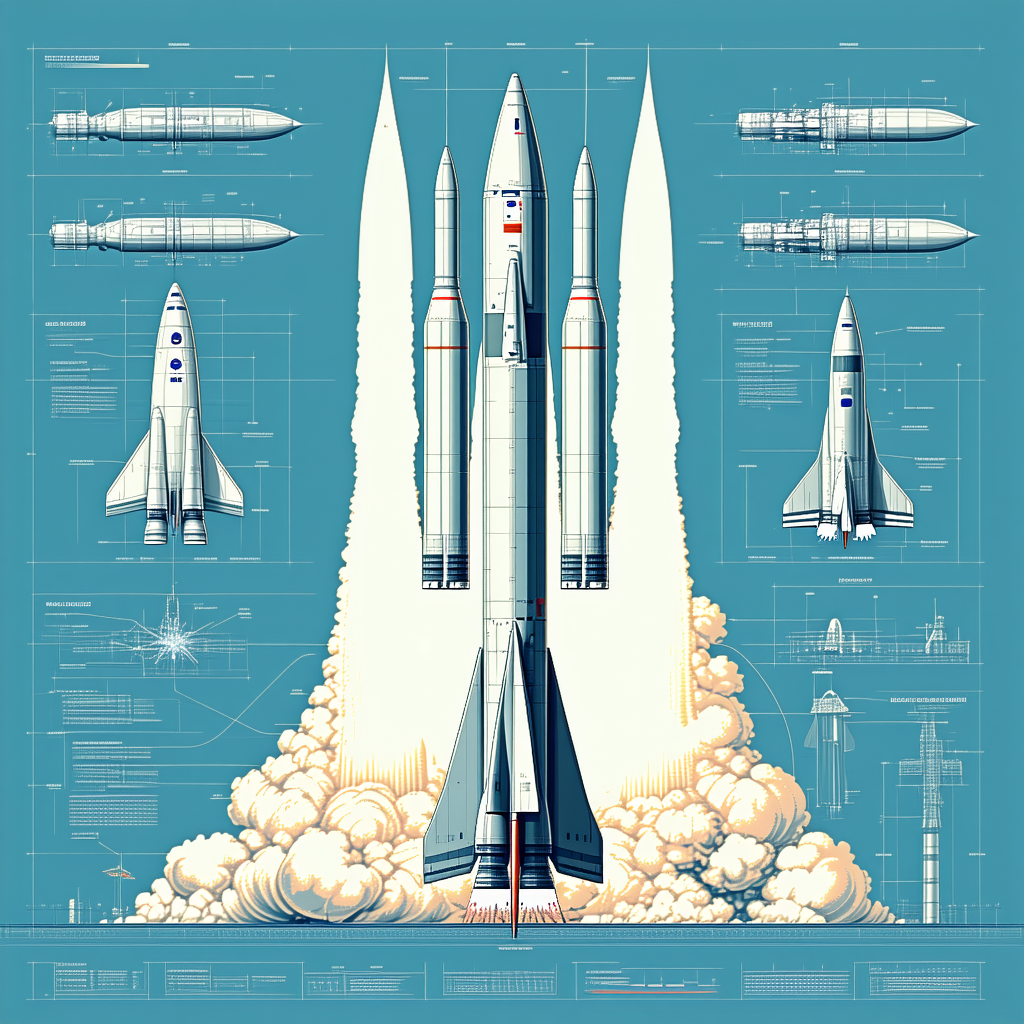 A Space Shuttle Is Shown In A Diagram, With Its Booster Rockets Attached