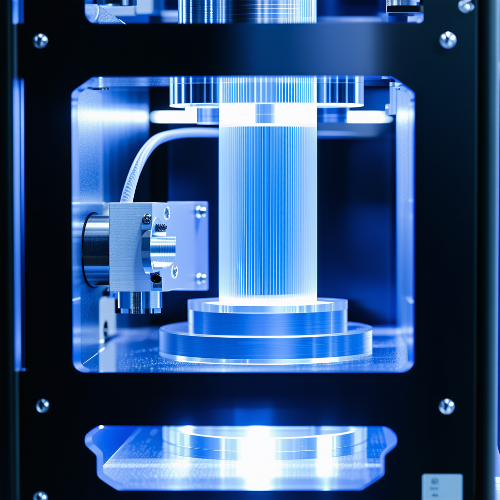A Blue Machine With A Blue Light Shining On It