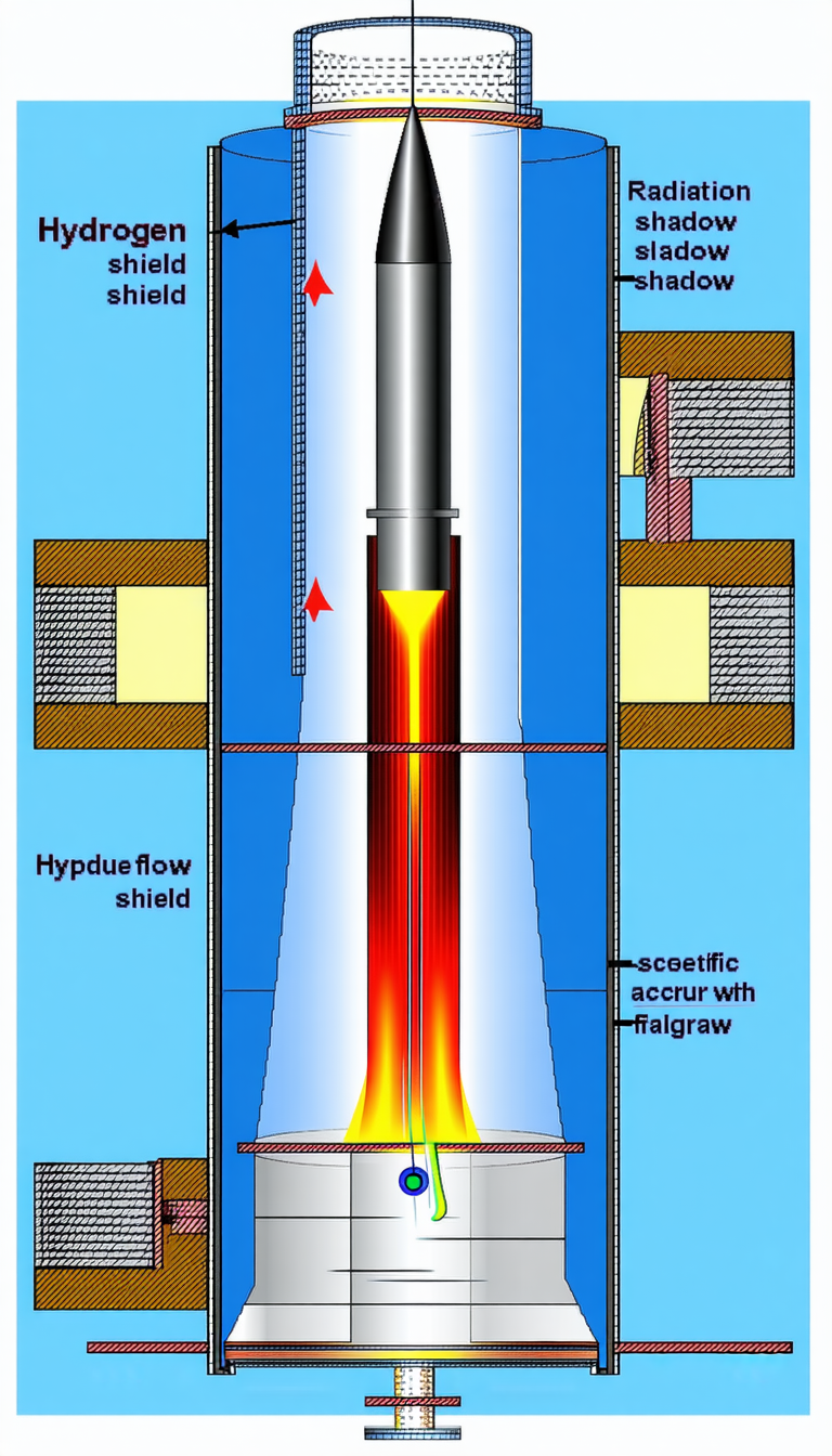 A Large, Cylindrical Structure With A Red Flame Coming Out Of It