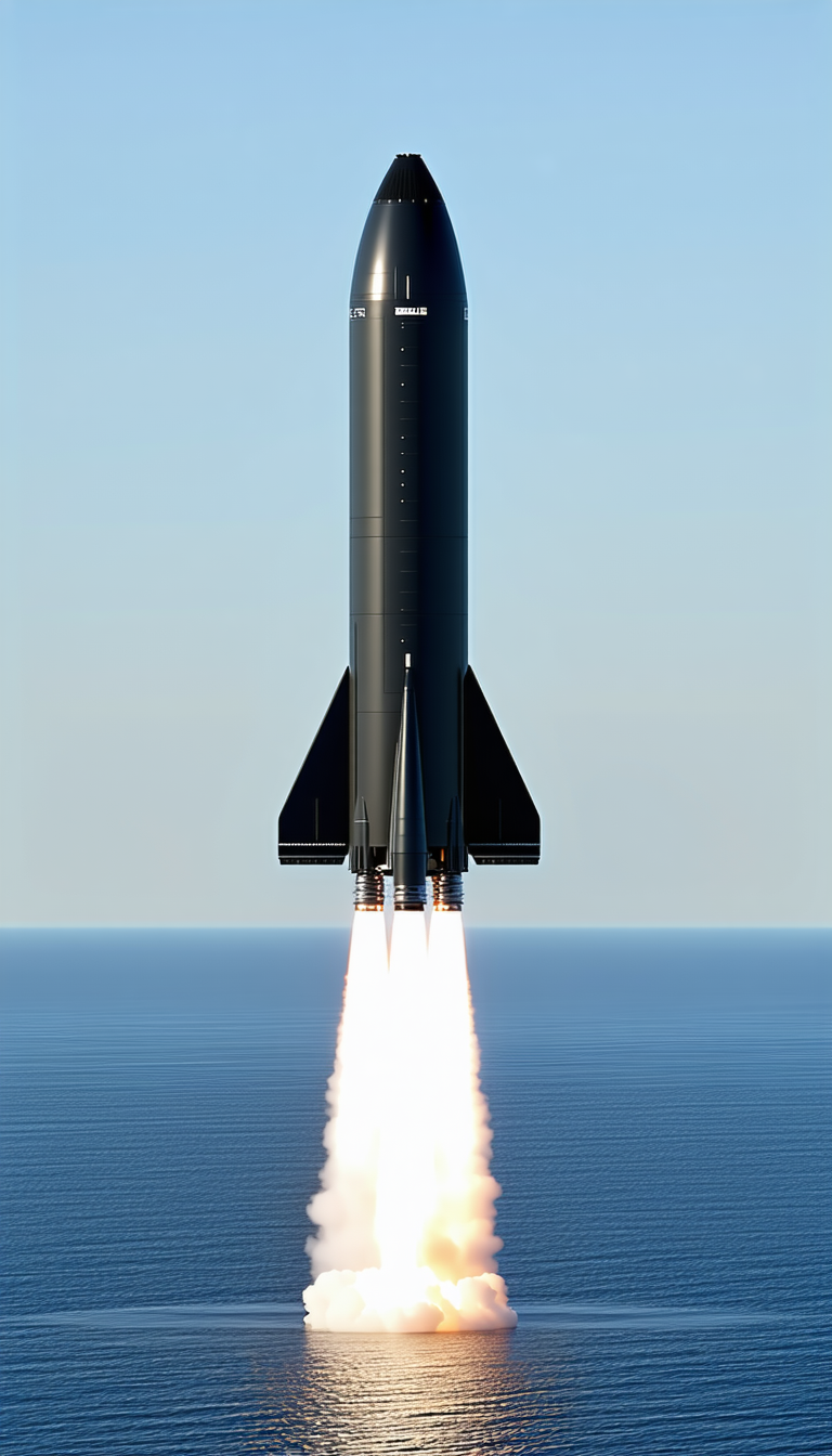 A Space Shuttle Is Seen Flying Through The Sky, With A Trail Of Smoke Behind It