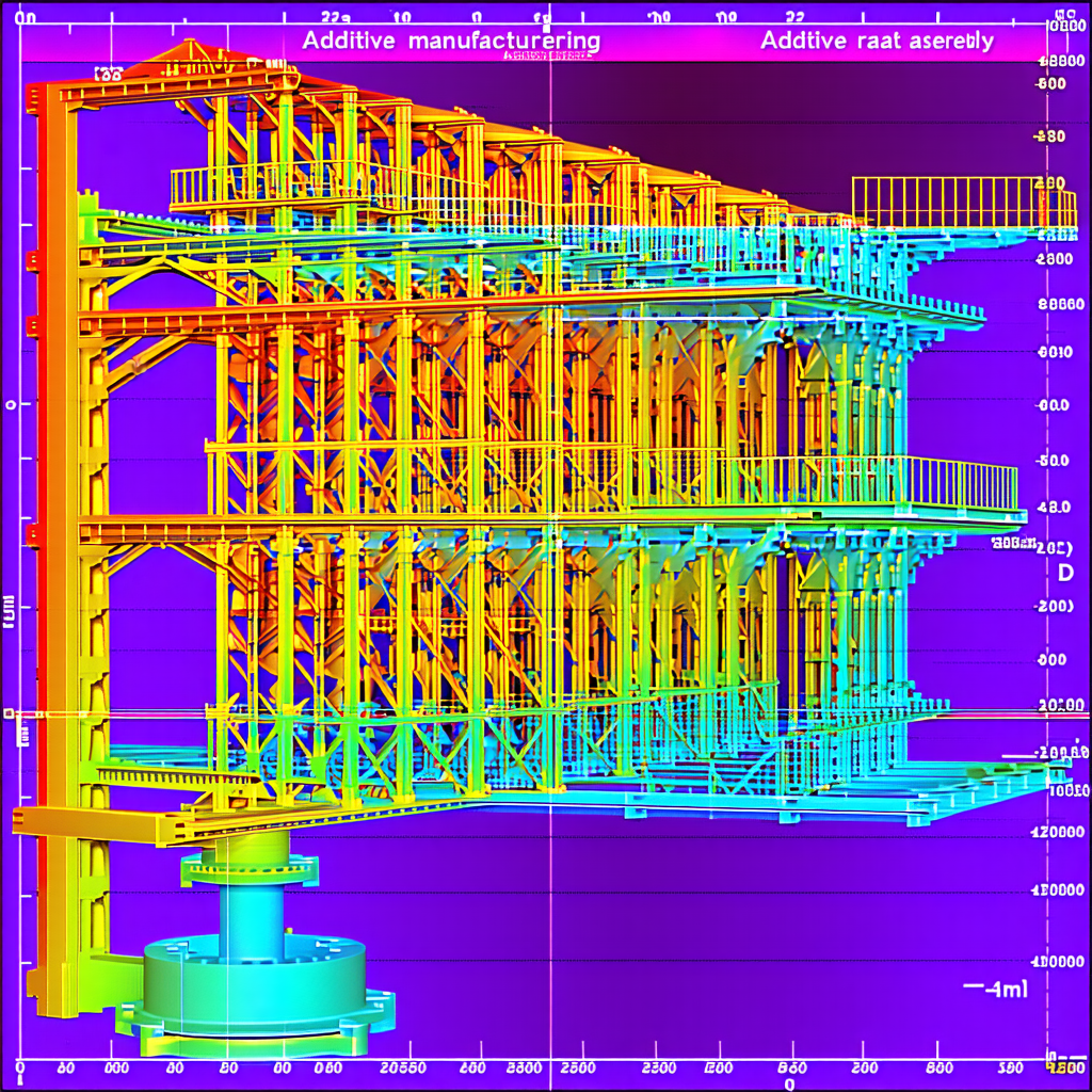 The Image Is A 3d Model Of A Large Structure, Possibly A Bridge Or A Building