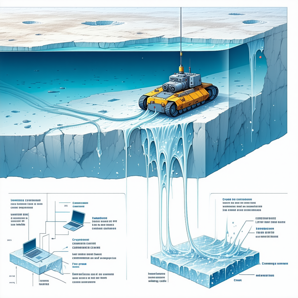 A Cartoon Illustration Of A Yellow Tanker Truck Is Shown Driving Through A Frozen Lake