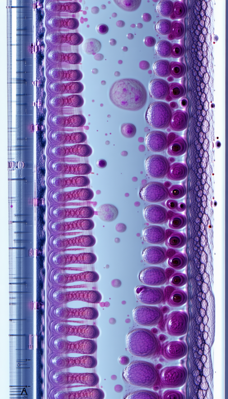 A Purple Substance, Possibly A Liquid Or A Gel, Flowing Through A Tube