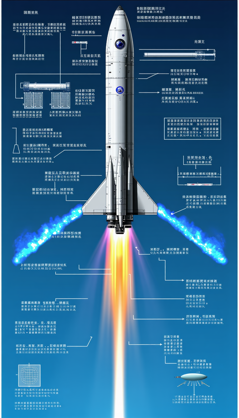 A Rocket Ship Is Shown In A Diagram, With Its Various Parts Labeled