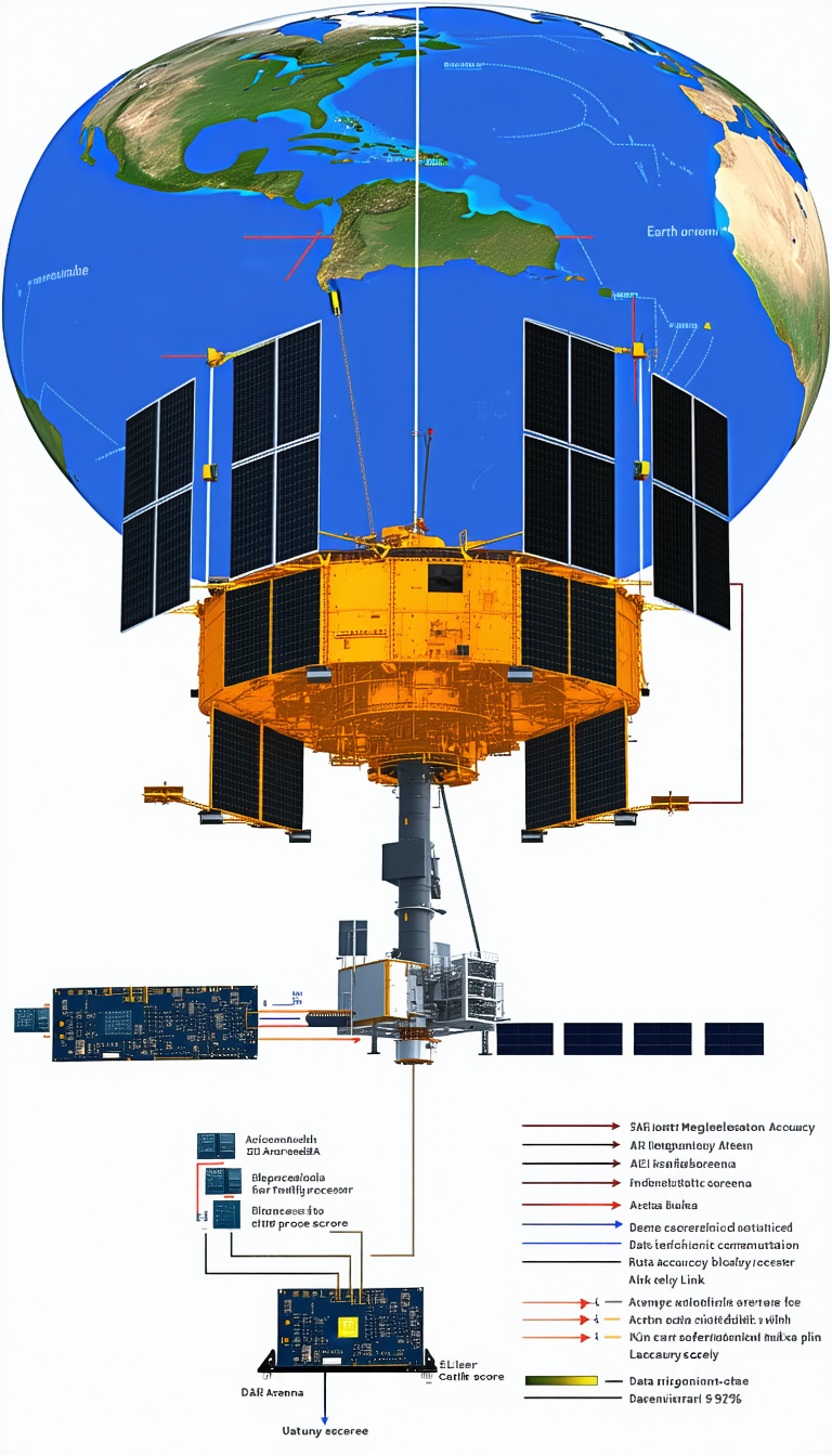 A Large Satellite Dish With A Yellow And Black Color Scheme