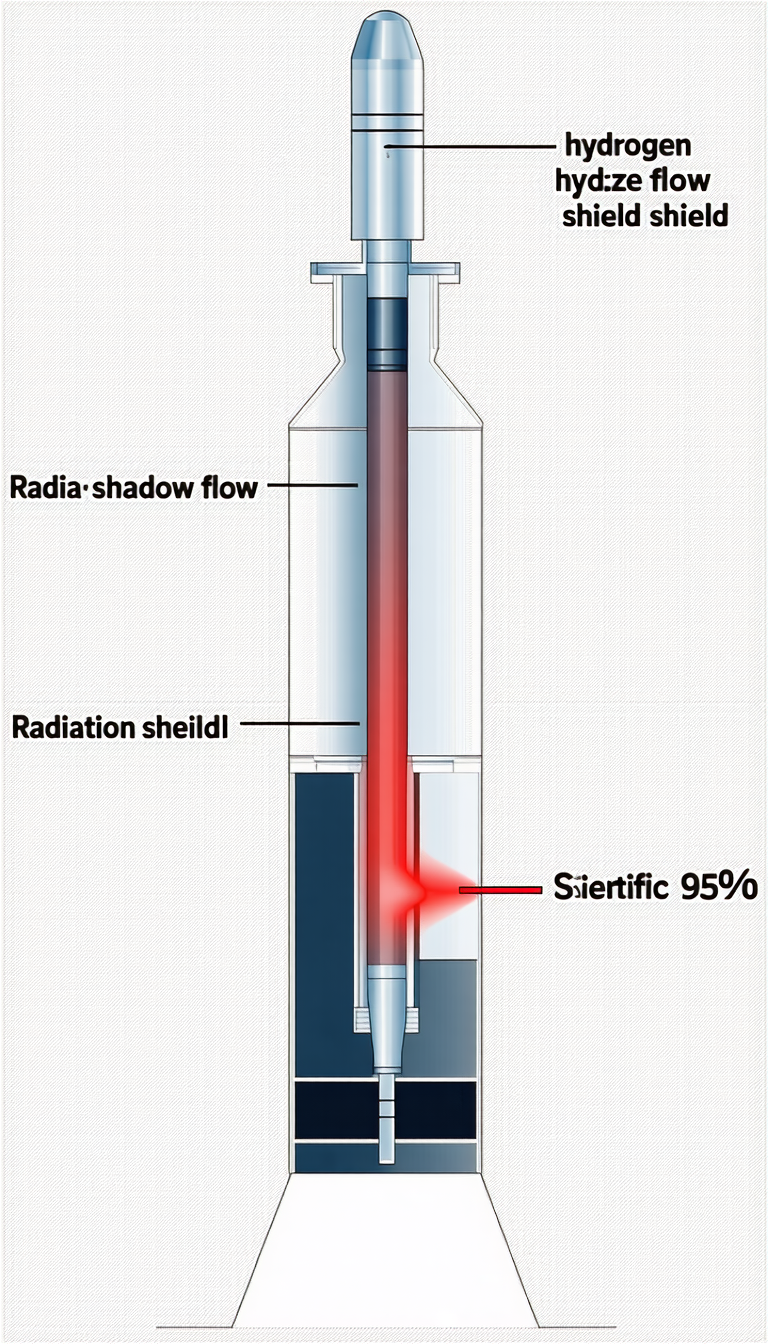 A Red Line Is Drawn Through A Diagram Of A Rocket, Indicating The Path Of The Rocket's Exhaust
