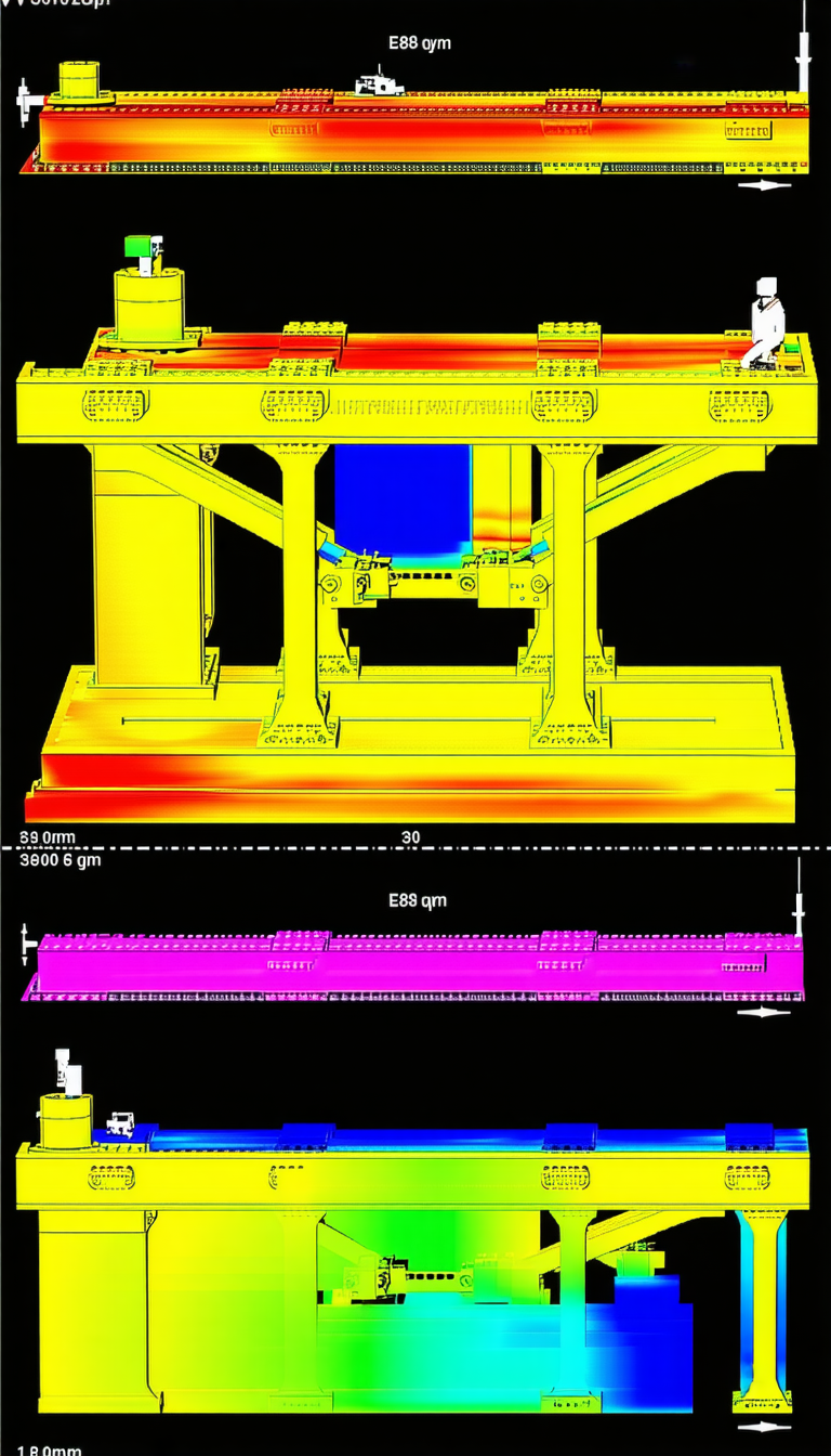 The Image Is A 3d Model Of A Large Metal Structure, Possibly A Bridge Or A Building
