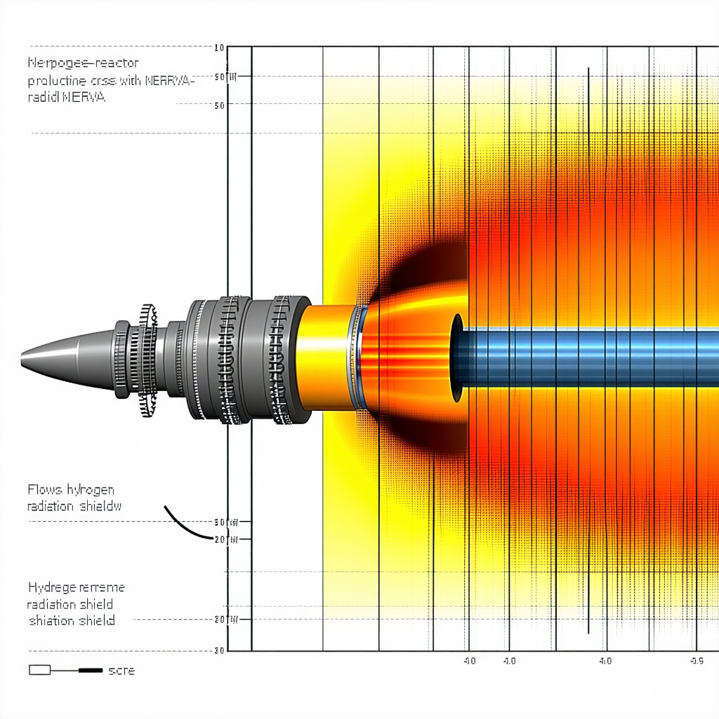 A Computer-generated Model Of A Jet Engine, With A Blue Pipe Running Through The Center