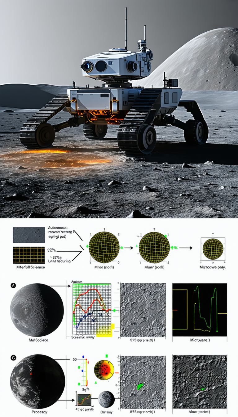 A Large Rover Vehicle On A Rocky Surface, Possibly On The Moon