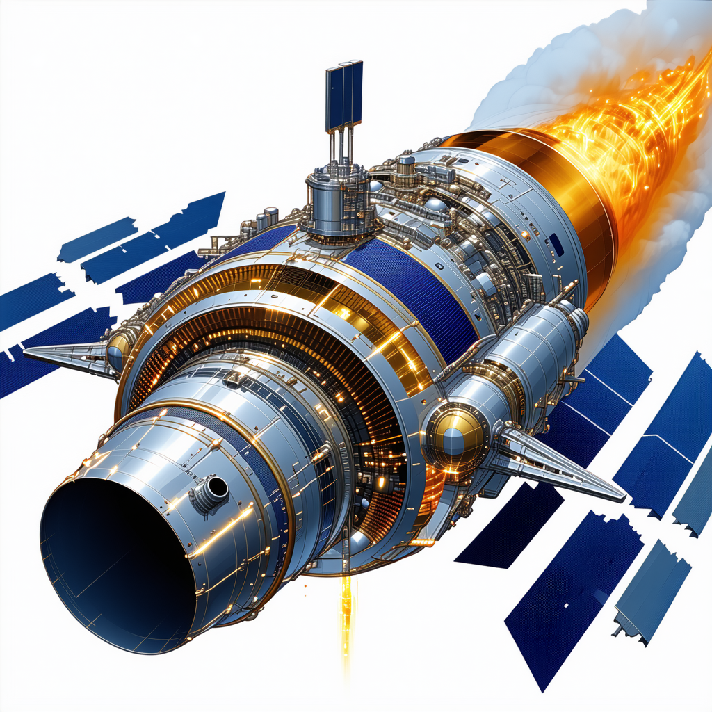 A Space Shuttle Is Shown In A Close-up View, With Its Engine And Other Parts Clearly Visible