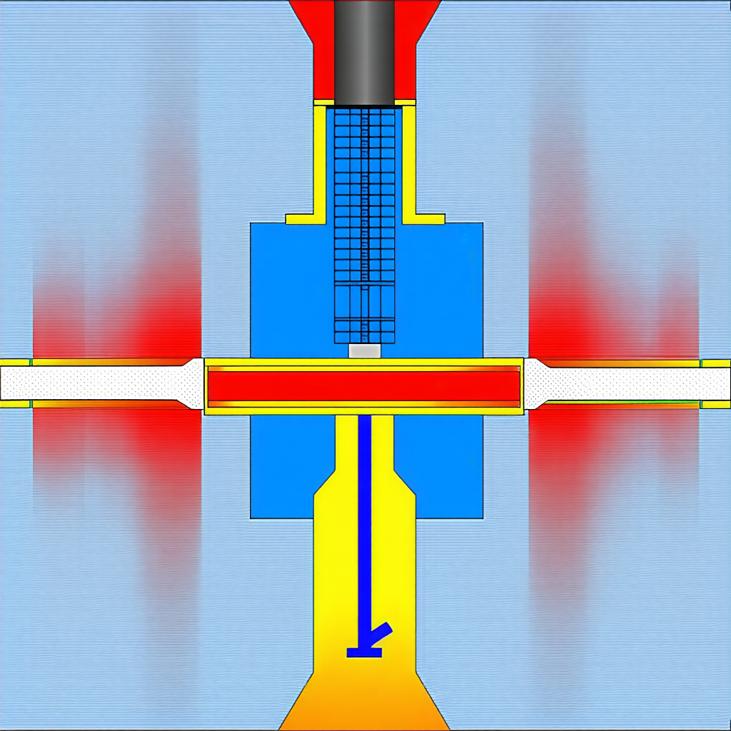 A Blue And Yellow Object Is Shown In The Image