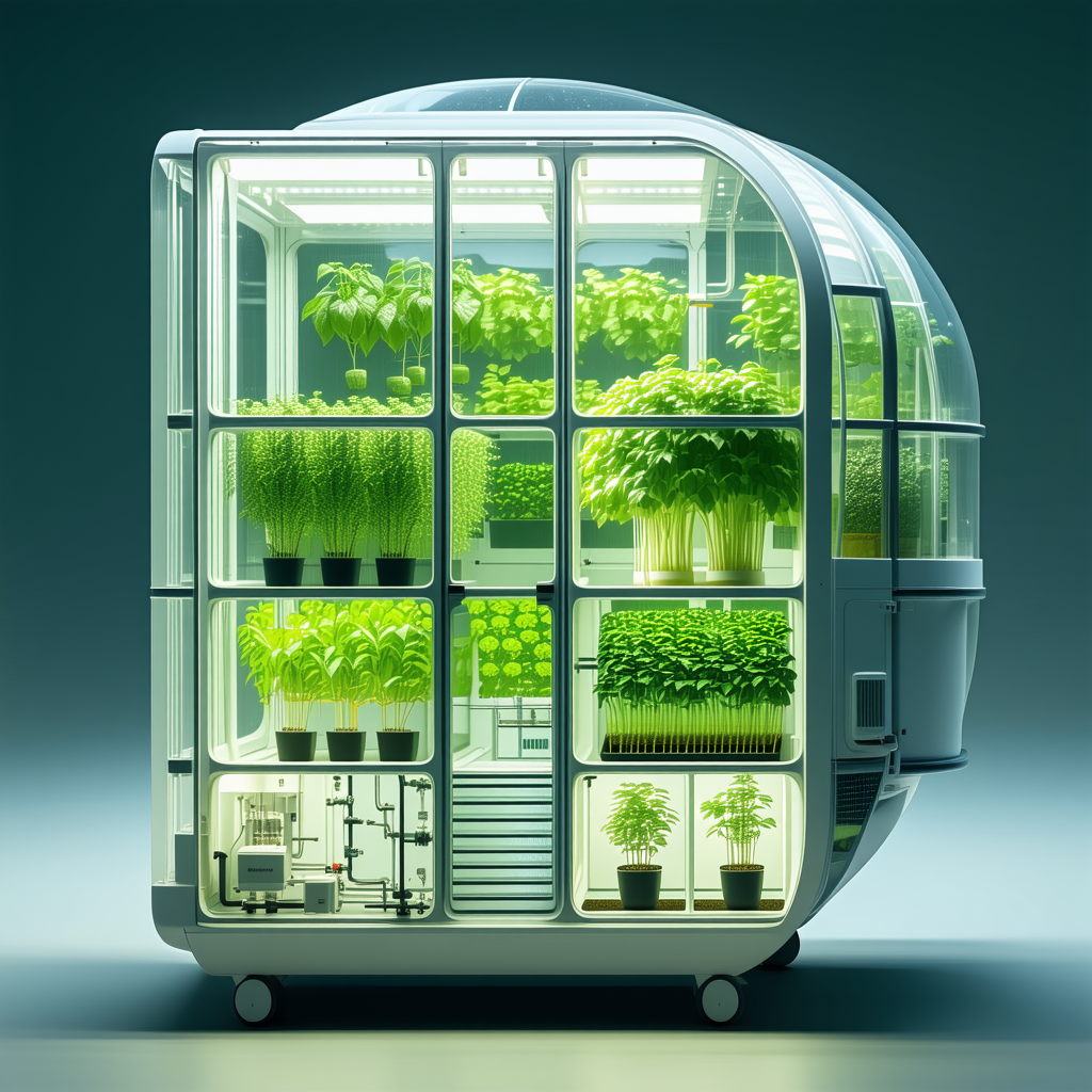 A Large, Round, Glass-walled Structure Filled With A Variety Of Plants