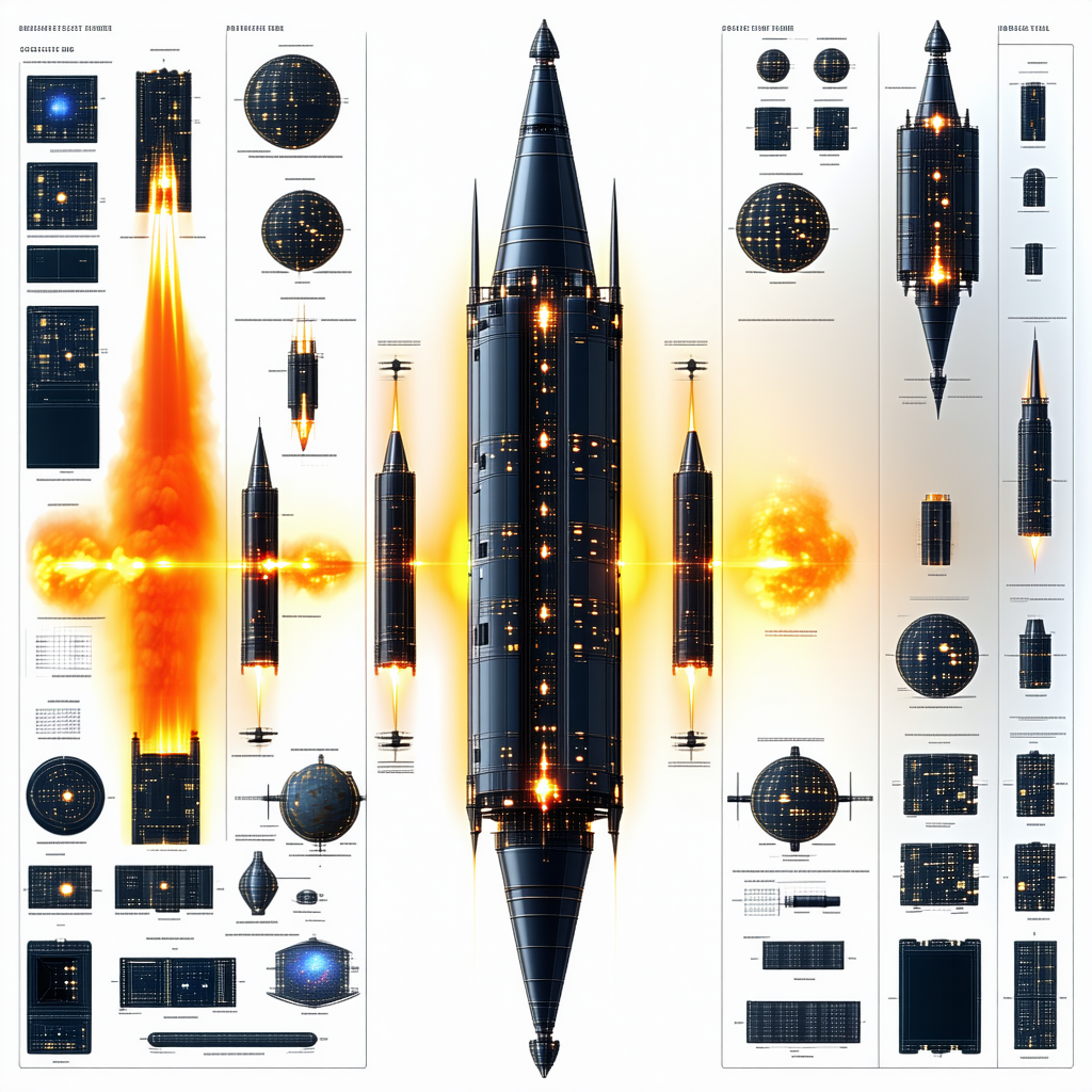The Image Is A Detailed Diagram Of A Spacecraft, Showcasing Various Parts And Components