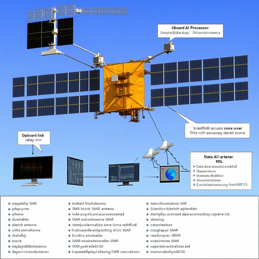 The Image Is A Diagram Showing The Different Components Of A Satellite System