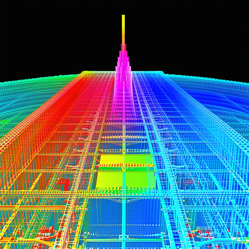 The Image Is A 3d Model Of A Skyscraper, Showcasing Its Various Levels And Architectural Details