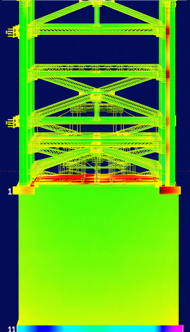 The Image Is A 3d Model Of A Bridge, With A Focus On The Underside Of The Bridge