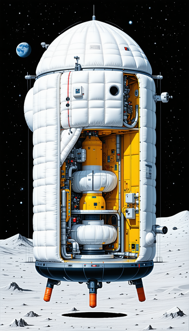 image, there large white spacecraft