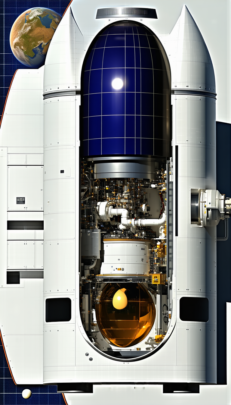 A Space Shuttle With Its Hatch Open, Revealing The Inside Of The Spacecraft