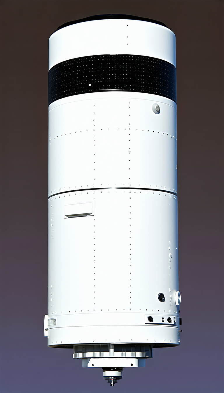 A Large White Cylinder Is Shown In The Image