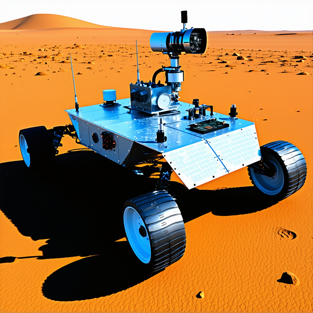 A Futuristic Robotic Vehicle With A Large Wheel And A Smaller Wheel On The Front