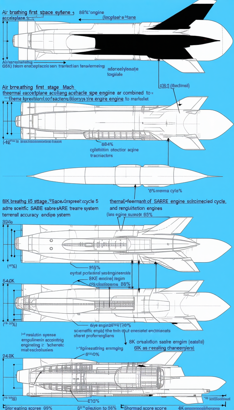 The Image Is A Blue Diagram Of A Rocket Engine, Showing The Different Parts And Their Functions