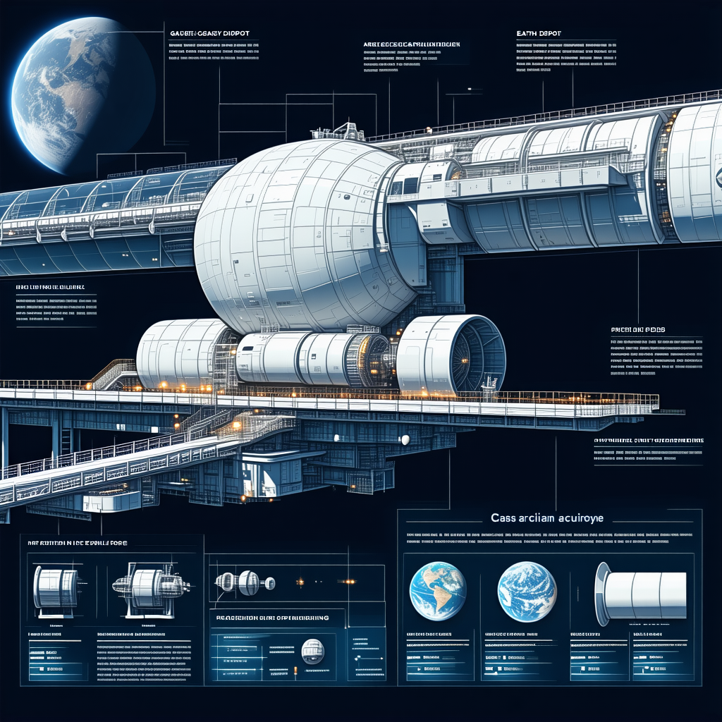 large space station shown diagram